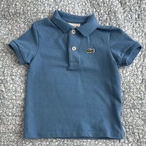 Lacoste Blue Polo Shirt Classic Short Sleeve Design